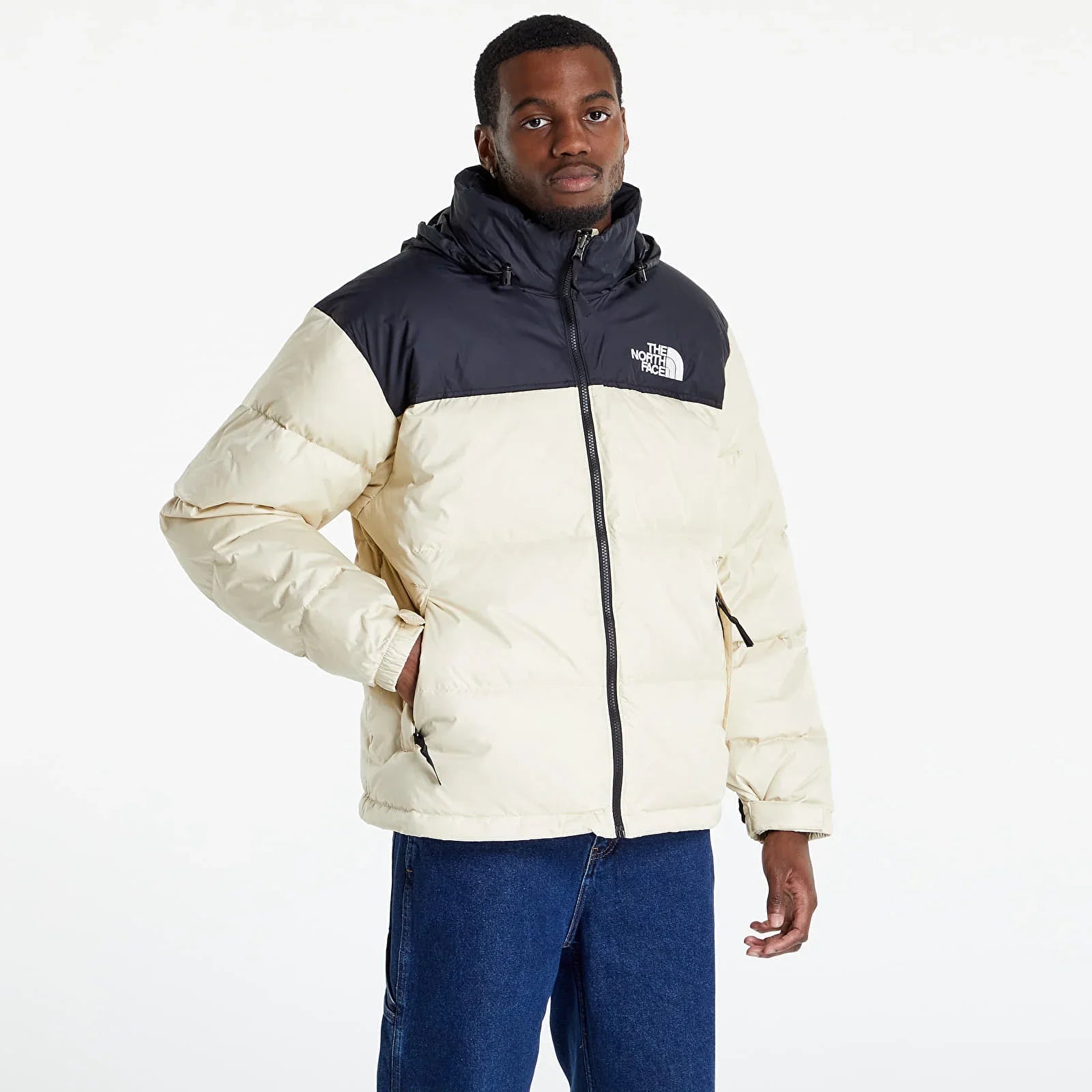 The North Face 1996 Retro Nuptse Jacket - White Dune / TNF Black
