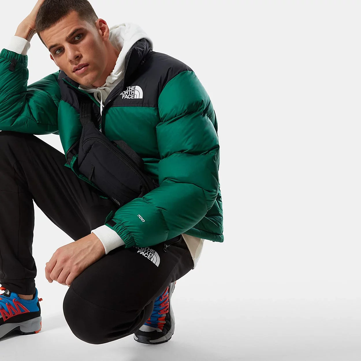 The North Face 1996 Retro Nuptse Jacket - Evergreen / TNF Black